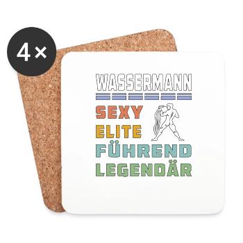 WASSERMANN - Untersetzer (4er-Set) - Weiß - Vorne
