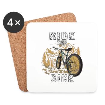 FAHRRAD ROULE À VÉLO - Dessous de verre (lot de 4) - blanc - Devant