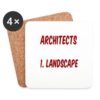 Architects From Best To Worst 1. Landscape 4 - Untersetzer (4er-Set) - Weiß - Vorne