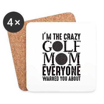 Golfers Golfers Golf clubs Golfing Golf mother - Coasters (set of 4) - white - Front