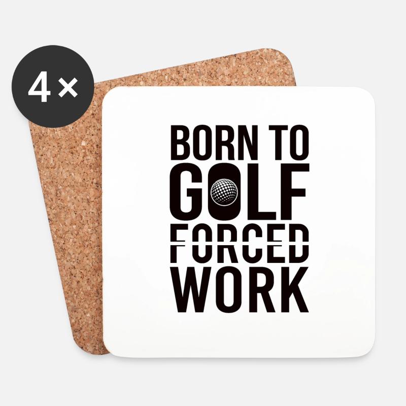 Golf Golfer Geschenk Hobby Verein Spruch - Untersetzer (4er-Set) - Weiß
