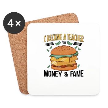Primary School Teacher Kindergarten Educator - Coasters (set of 4) - white - Front