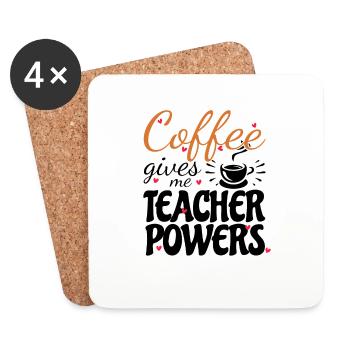 Primary School Teacher Kindergarten Educator - Coasters (set of 4) - white - Front