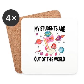 Primary School Teacher Kindergarten Educator - Coasters (set of 4) - white - Front