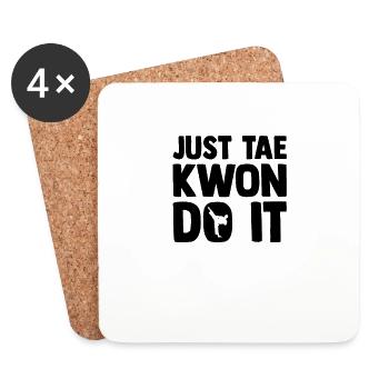 Taekwondo Kampfsport Geschenkidee Tae Kwon Do - Untersetzer (4er-Set) - Weiß - Vorne