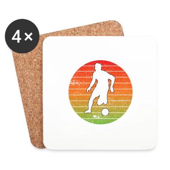 Fußballtrainer Fußball Fußballspieler Fußballer - Untersetzer (4er-Set) - Weiß - Vorne