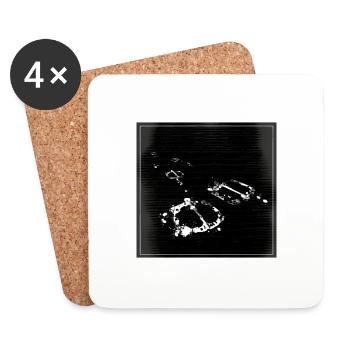 Bike park and back - Coasters (set of 4) - white - Front