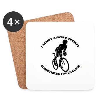 Radfahren Radeln Fahrrad Fahrradtour Mountainbike - Untersetzer (4er-Set) - Weiß - Vorne