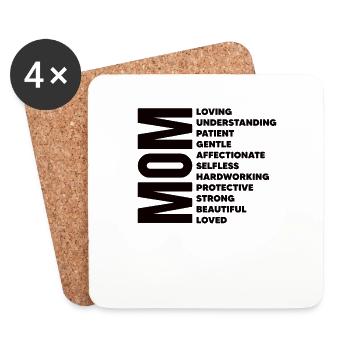 Best Mom Ever Mother's Day Mom's Gift - Coasters (set of 4) - white - Front