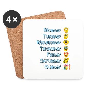 All the week - The Goodeys ® - Coasters (set of 4) - white - Front
