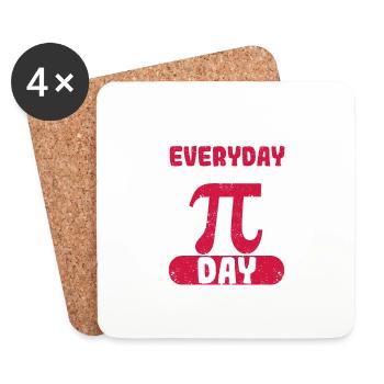 Vivez chaque jour comme si c’était Pi Day Affligé - Dessous de verre (lot de 4) - blanc - Devant