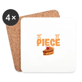 Math is a piece of cake Fun Pi Day Math - Coasters (set of 4) - white - Front