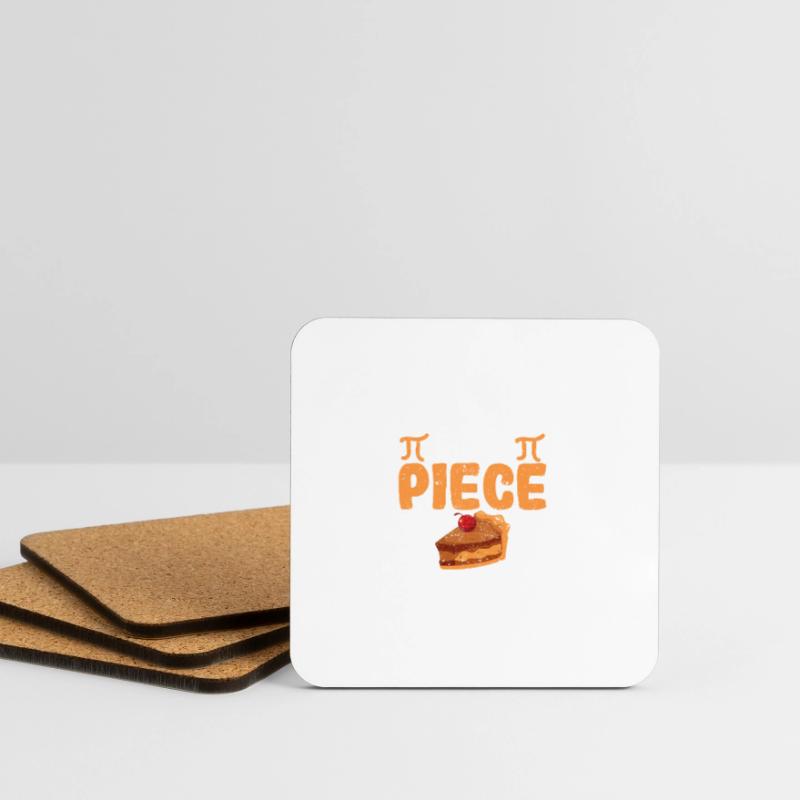 Math est un morceau de gâteau Fun Pi Day Math Dessous de verre (lot de 4)
