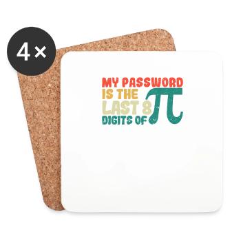 My password is the last 8 digits of Pi - Coasters (set of 4) - white - Front
