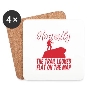 Honnêtement, le sentier avait l’air plat sur la carte 2 - Dessous de verre (lot de 4) - blanc - Devant