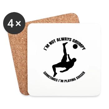 Footballer Football coach Football Football player - Coasters (set of 4) - white - Front
