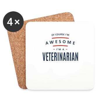 Veterinarian Job Profession - Coasters (set of 4) - white - Front