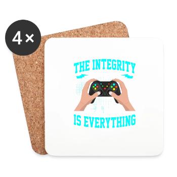 The Game Needs Me - Coasters (set of 4) - white - Front