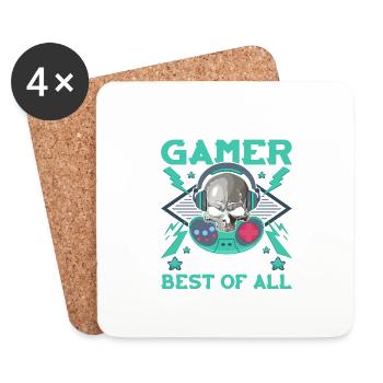 Großartiger Gamer - Untersetzer (4er-Set) - Weiß - Vorne