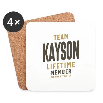 Team Kayson Lifetime Member - Coasters (set of 4) - white - Front