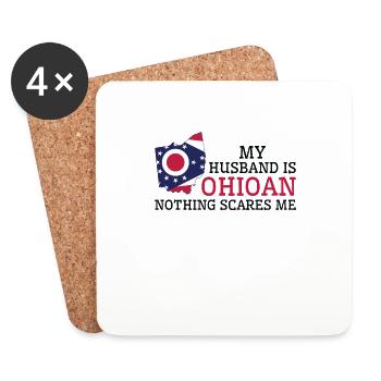 Nichts macht mir Angst Ohioan Husband Ohio - Untersetzer (4er-Set) - Weiß - Vorne