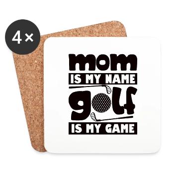 Golfers Golfers Golf clubs Golfing Golf mother - Coasters (set of 4) - white - Front
