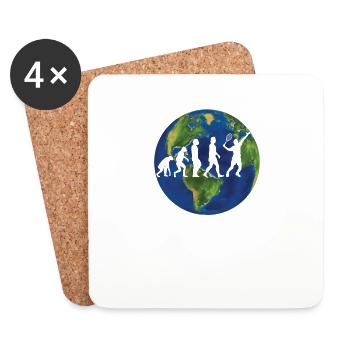 Badminton Gift Idea Sport Design - Coasters (set of 4) - white - Front