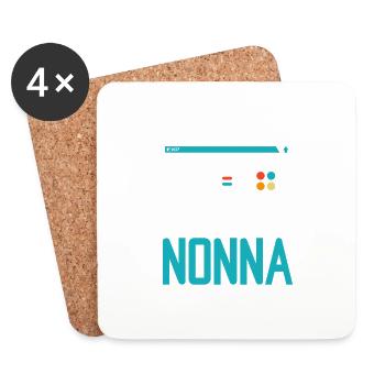 Leveled Up to Nonna Gamer Grandma Gaming Grandmom - Coasters (set of 4) - white - Front