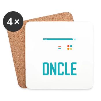Mis à niveau jusqu’à Oncle Gamer Oncle Gaming Tio Family - Dessous de verre (lot de 4) - blanc - Devant