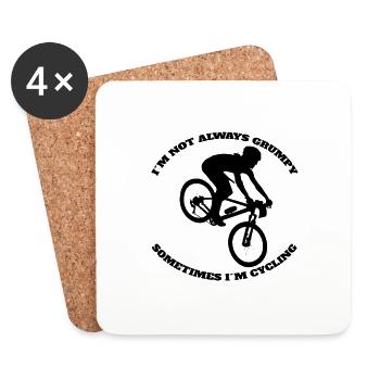 Bike Tour Bike Cycling Mountainbike Cycling - Coasters (set of 4) - white - Front