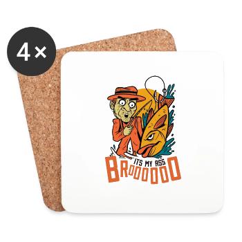Es ist mein Arsch broo großen Fisch Fischer Es ist - Untersetzer (4er-Set) - Weiß - Vorne