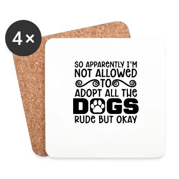 So Apparently Animal Rescue Foster Animal Rescuer - Coasters (set of 4) - white - Front