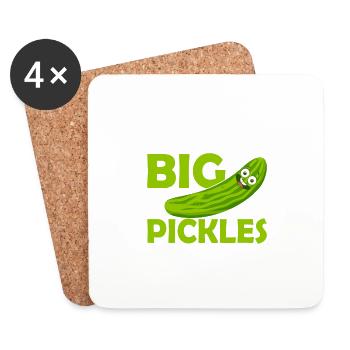 I Like Big Pickles And I Cannot Lie Cucumber Pickl - Untersetzer (4er-Set) - Weiß - Vorne