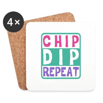 Chip Dip Repeat 7 - Dessous de verre (lot de 4) - blanc - Devant