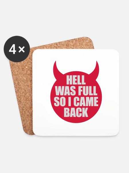 hell was full Zitat - Untersetzer (4er-Set) - Weiß
