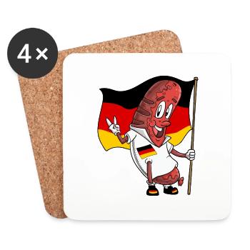 German Pork Bratwurst - Coasters (set of 4) - white - Front