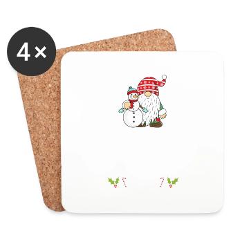 Pyjama de Noël Pyjama Chemise de nuit - Dessous de verre (lot de 4) - blanc - Devant