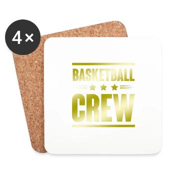 Équipe de basket-ball - Dessous de verre (lot de 4) - blanc - Devant