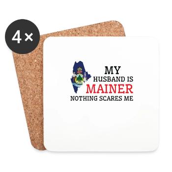 Rien ne me fait peur Mainer Mari Maine - Dessous de verre (lot de 4) - blanc - Devant