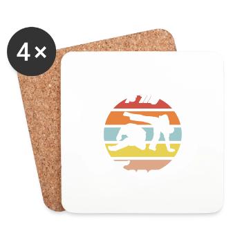 Capoeira Cadeau Brésil Arts Martiaux Capoeira - Dessous de verre (lot de 4) - blanc - Devant