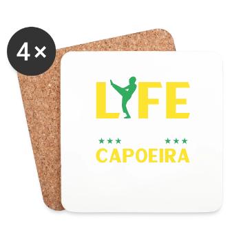 Capoeira Cadeau Brésil Arts Martiaux Capoeira - Dessous de verre (lot de 4) - blanc - Devant