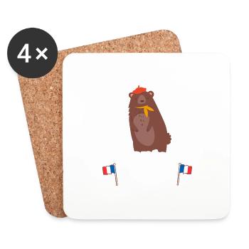Paris - Dessous de verre (lot de 4) - blanc - Devant