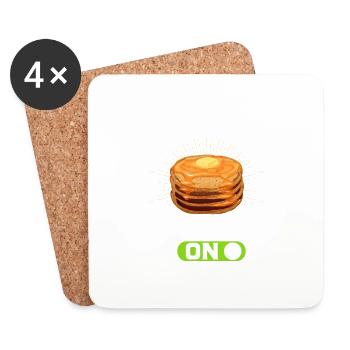 Pancakes Mode On Foodie Flapjack Pancake Day - Dessous de verre (lot de 4) - blanc - Devant
