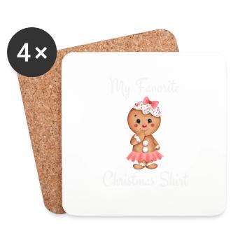My Favorite Christmas Shirt - Untersetzer (4er-Set) - Weiß - Vorne