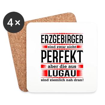 Erzgebirge Lugau - Untersetzer (4er-Set) - Weiß - Vorne