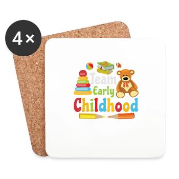 Early Childhood Team for Education in the - Coasters (set of 4) - white - Front