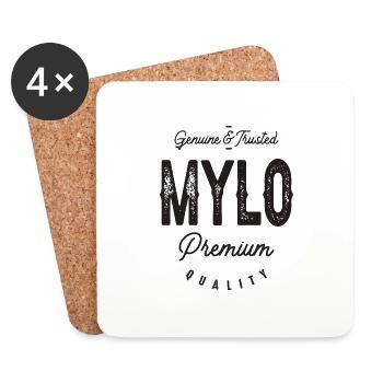 Genuine Mylo Funny Personalized Name - Coasters (set of 4) - white - Front