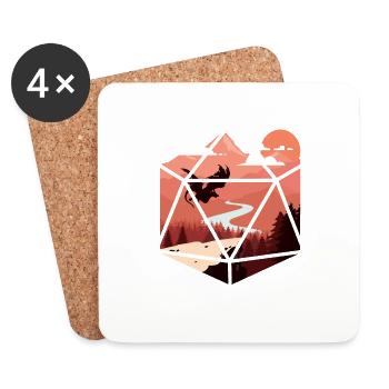 RPG rpg tabletop roleplaying games gamer role-play - Coasters (set of 4) - white - Front