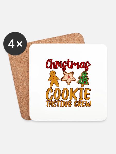 Christmas Cookie Tasting Crew 2 - Untersetzer (4er-Set) - Weiß