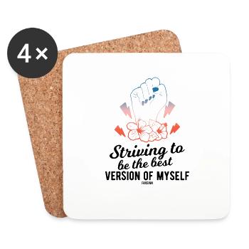strong woman - Coasters (set of 4) - white - Front